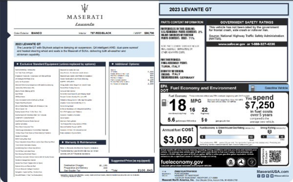 New 2023 Maserati Levante GT for sale $87,270 at Maserati of Westport in Westport CT 06880 26