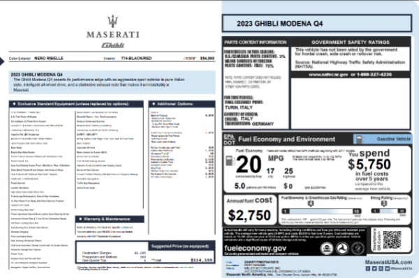 New 2023 Maserati Ghibli Modena Q4 for sale $114,555 at Maserati of Westport in Westport CT 06880 26
