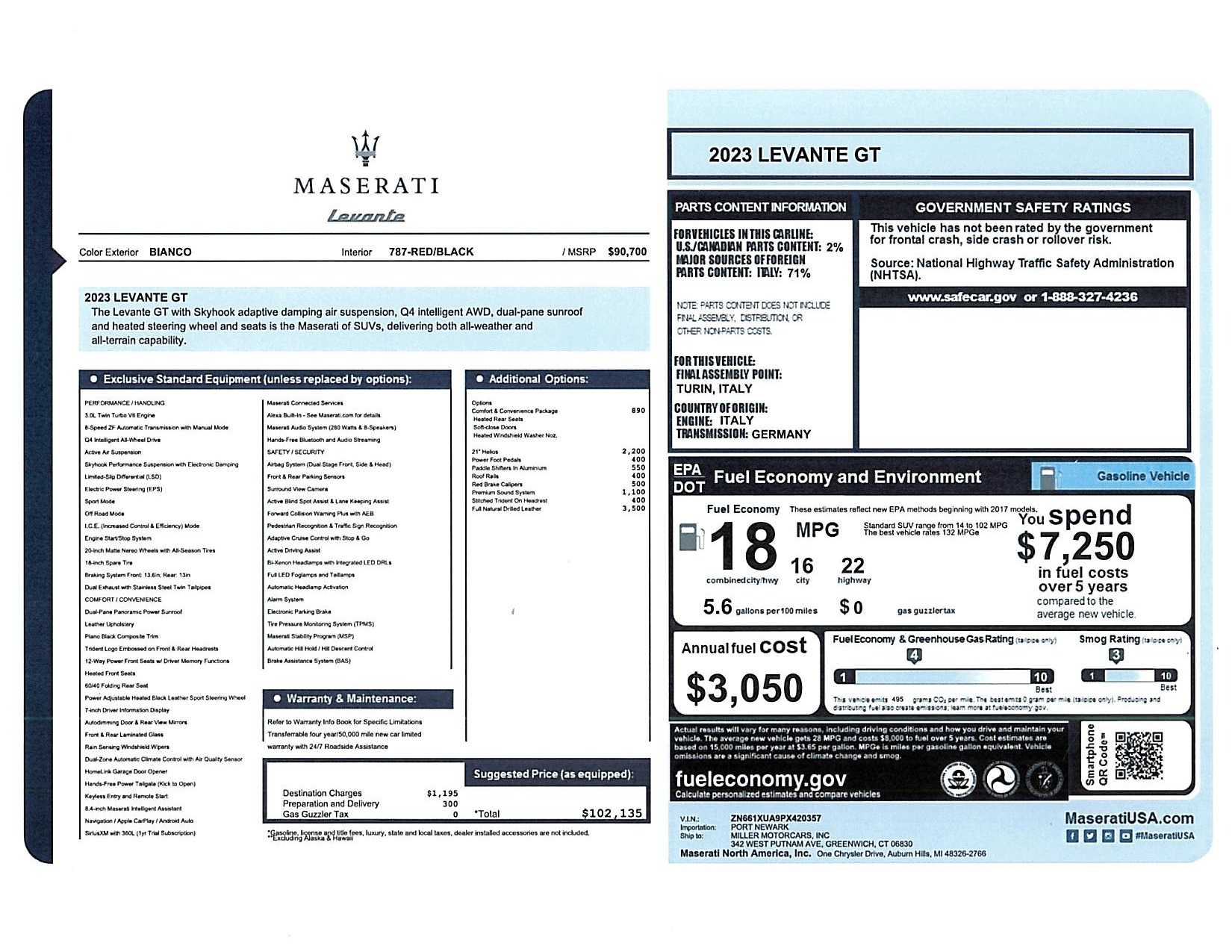 Used 2023 Maserati Levante GT for sale Call for price at Maserati of Westport in Westport CT 06880 1