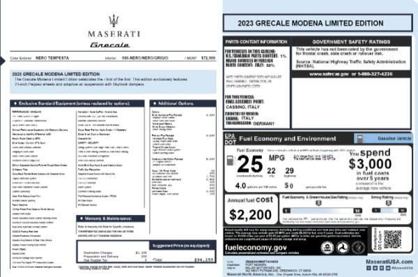 New 2023 Maserati Grecale Modena for sale $94,255 at Maserati of Westport in Westport CT 06880 19