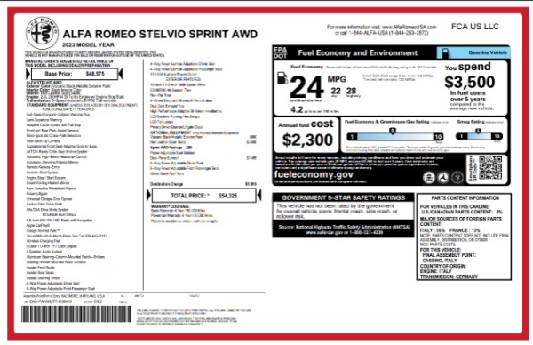 New 2023 Alfa Romeo Stelvio Sprint for sale Sold at Maserati of Westport in Westport CT 06880 25