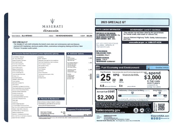New 2023 Maserati Grecale GT for sale $72,095 at Maserati of Westport in Westport CT 06880 24