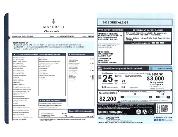 New 2023 Maserati Grecale GT for sale $72,095 at Maserati of Westport in Westport CT 06880 25