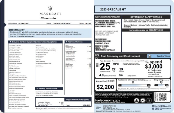 New 2023 Maserati Grecale GT for sale $72,095 at Maserati of Westport in Westport CT 06880 24