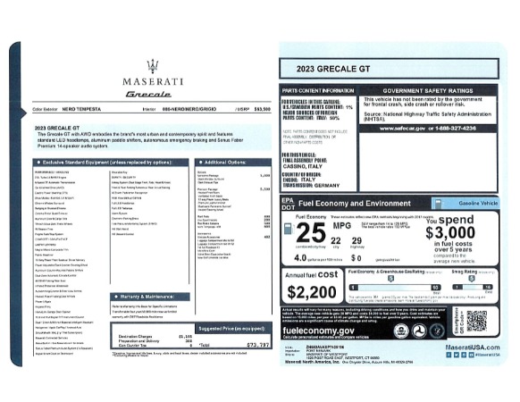 New 2023 Maserati Grecale GT for sale $73,797 at Maserati of Westport in Westport CT 06880 22