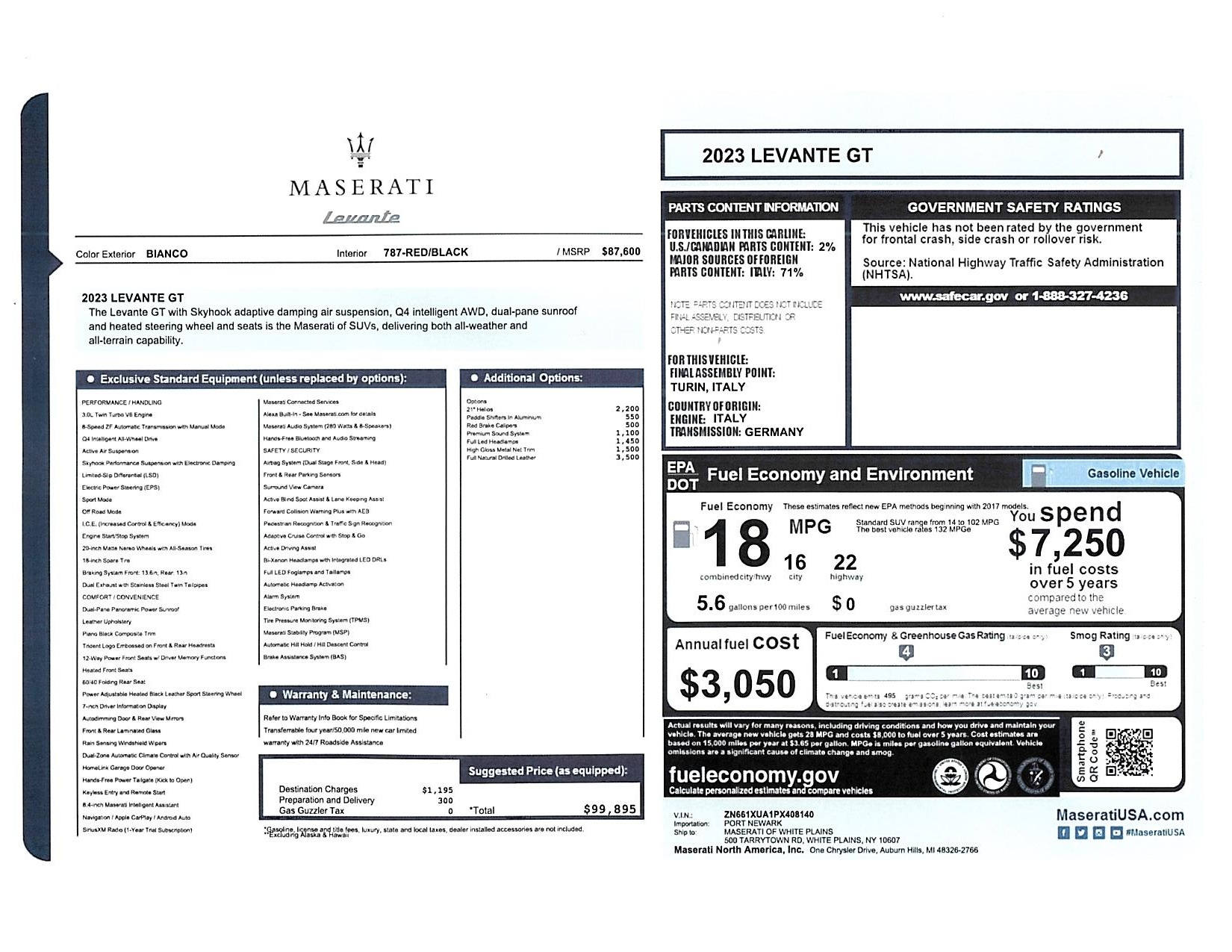 Used 2023 Maserati Levante GT for sale Call for price at Maserati of Westport in Westport CT 06880 1
