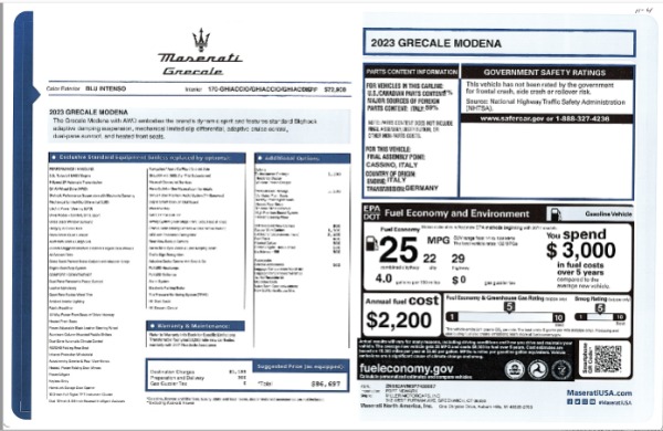 New 2023 Maserati Grecale Modena for sale $71,384 at Maserati of Westport in Westport CT 06880 24