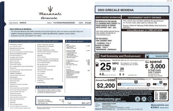 New 2023 Maserati Grecale Modena for sale $85,497 at Maserati of Westport in Westport CT 06880 23