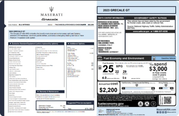 New 2023 Maserati Grecale GT for sale $73,597 at Maserati of Westport in Westport CT 06880 21