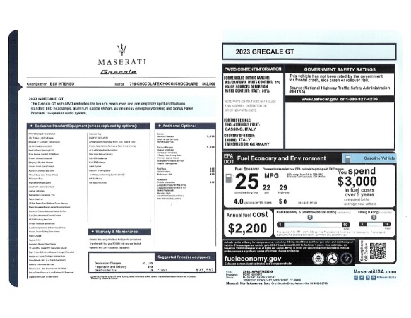 New 2023 Maserati Grecale GT for sale $65,900 at Maserati of Westport in Westport CT 06880 21