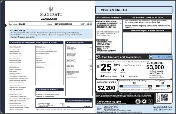 New 2023 Maserati Grecale GT for sale $71,497 at Maserati of Westport in Westport CT 06880 25