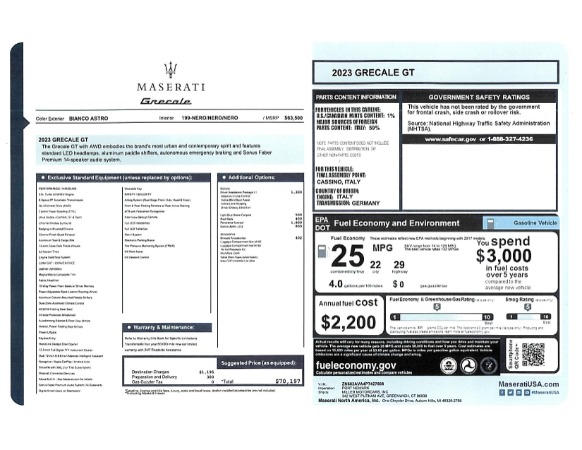 New 2023 Maserati Grecale GT for sale $70,197 at Maserati of Westport in Westport CT 06880 23