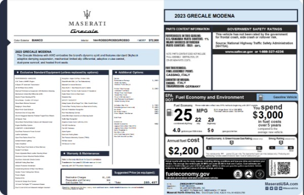 New 2023 Maserati Grecale Modena for sale $85,497 at Maserati of Westport in Westport CT 06880 23