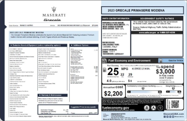 New 2023 Maserati Grecale Modena for sale $76,900 at Maserati of Westport in Westport CT 06880 24