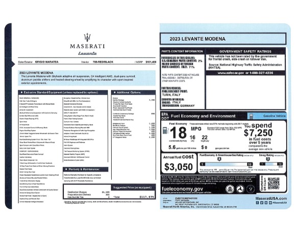 New 2023 Maserati Levante Modena for sale $117,975 at Maserati of Westport in Westport CT 06880 22