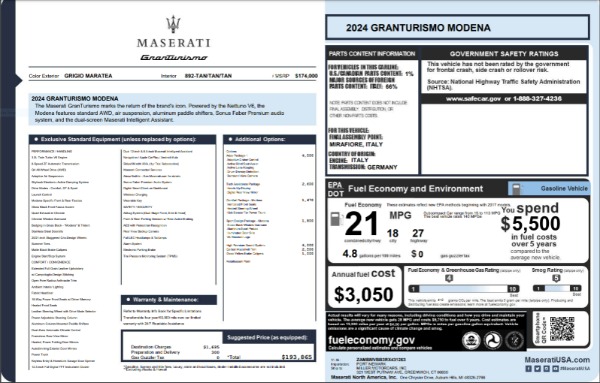 New 2024 Maserati GranTurismo Modena for sale $154,000 at Maserati of Westport in Westport CT 06880 23