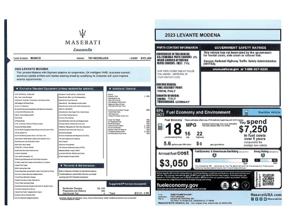 New 2023 Maserati Levante Modena for sale $113,135 at Maserati of Westport in Westport CT 06880 22