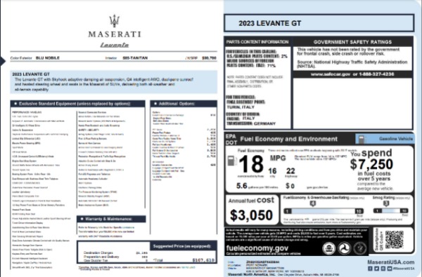 New 2023 Maserati Levante GT for sale $107,610 at Maserati of Westport in Westport CT 06880 23