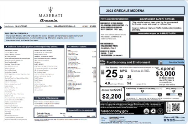 New 2023 Maserati Grecale Modena for sale $76,900 at Maserati of Westport in Westport CT 06880 23