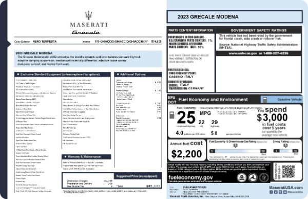 New 2023 Maserati Grecale Modena for sale $85,101 at Maserati of Westport in Westport CT 06880 22