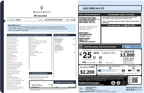 New 2023 Maserati Grecale GT for sale Sold at Maserati of Westport in Westport CT 06880 23