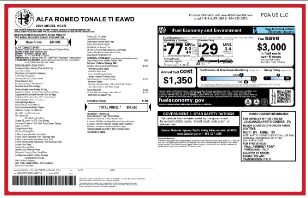 New 2024 Alfa Romeo Tonale Ti for sale $54,450 at Maserati of Westport in Westport CT 06880 27