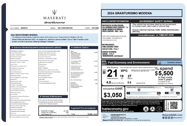 New 2024 Maserati GranTurismo Modena for sale $188,115 at Maserati of Westport in Westport CT 06880 21
