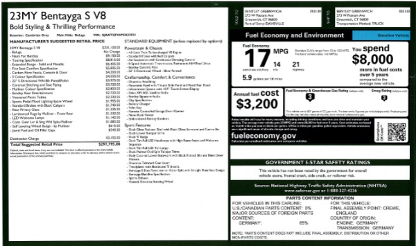 New 2023 Bentley Bentayga S V8 for sale $297,795 at Maserati of Westport in Westport CT 06880 28
