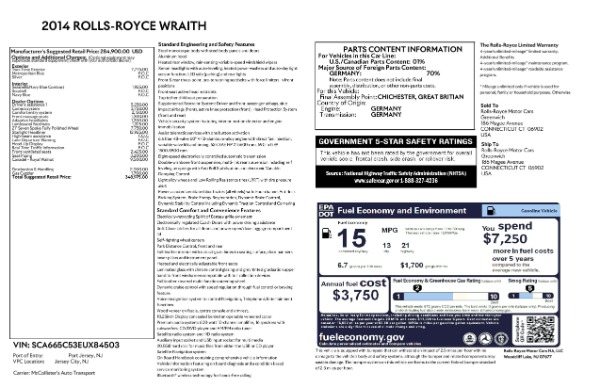 Used 2014 Rolls-Royce Wraith for sale Sold at Maserati of Westport in Westport CT 06880 27