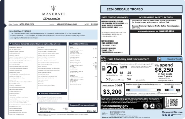 New 2024 Maserati Grecale Trofeo for sale $120,940 at Maserati of Westport in Westport CT 06880 1