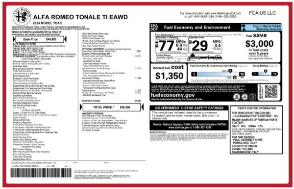New 2024 Alfa Romeo Tonale Ti for sale Sold at Maserati of Westport in Westport CT 06880 22