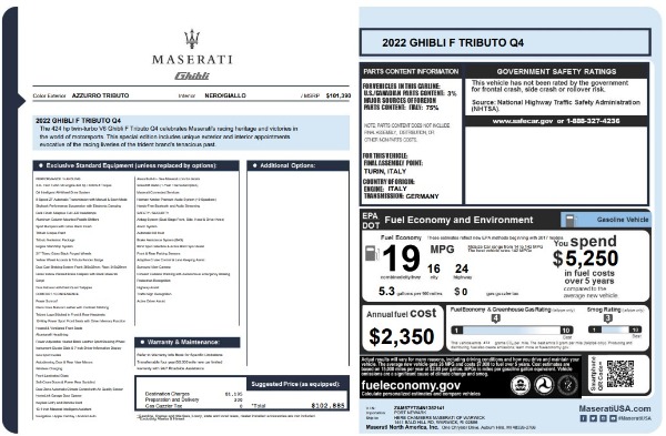 Used 2022 Maserati Ghibli F Tributo Q4 for sale Sold at Maserati of Westport in Westport CT 06880 23