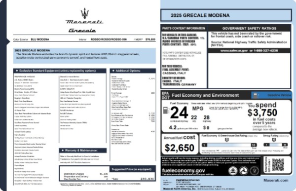 New 2025 Maserati Grecale Modena for sale Call for price at Maserati of Westport in Westport CT 06880 21