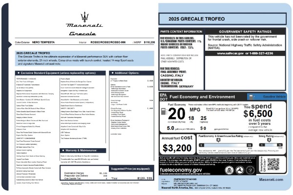 New 2025 Maserati Grecale Trofeo for sale $118,192 at Maserati of Westport in Westport CT 06880 25