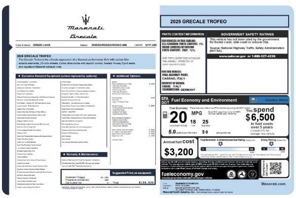 New 2025 Maserati Grecale Trofeo for sale $119,746 at Maserati of Westport in Westport CT 06880 27