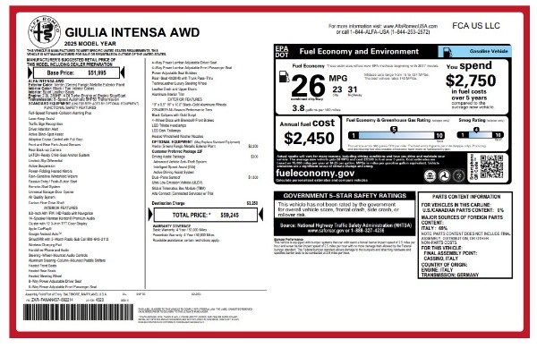 New 2025 Alfa Romeo Giulia Intensa for sale Sold at Maserati of Westport in Westport CT 06880 18