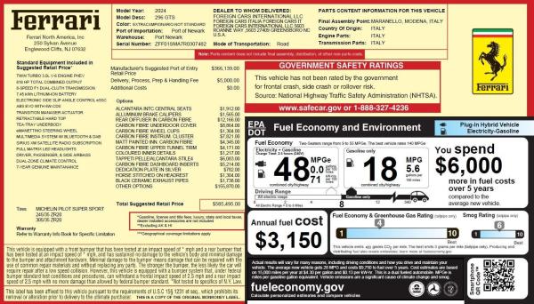 Used 2024 Ferrari 296 GTS for sale Call for price at Maserati of Westport in Westport CT 06880 2
