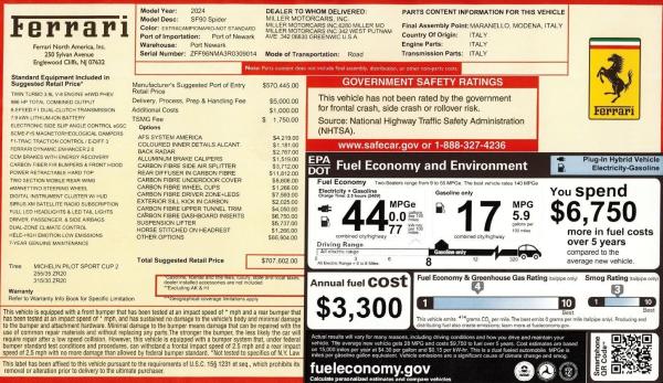 Used 2024 Ferrari SF90 Spider for sale $569,900 at Maserati of Westport in Westport CT 06880 2