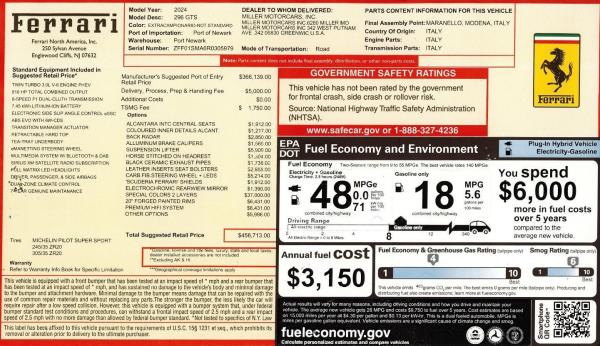 Used 2024 Ferrari 296 GTS for sale $379,900 at Maserati of Westport in Westport CT 06880 2