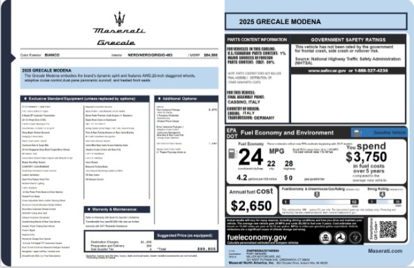 Used 2025 Maserati Grecale Modena for sale $61,116 at Maserati of Westport in Westport CT 06880 27