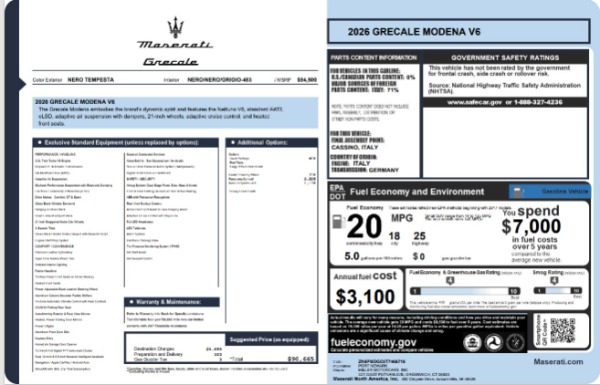 Used 2026 Maserati Grecale Modena V6 for sale $79,881 at Maserati of Westport in Westport CT 06880 25