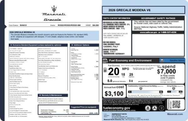 New 2026 Maserati Grecale Modena for sale $99,195 at Maserati of Westport in Westport CT 06880 25