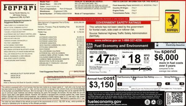 Used 2025 Ferrari 296 GTB for sale Sold at Maserati of Westport in Westport CT 06880 2