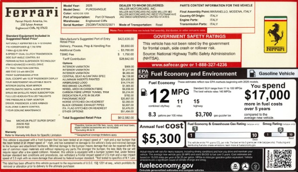 Used 2025 Ferrari Purosangue for sale $599,900 at Maserati of Westport in Westport CT 06880 2