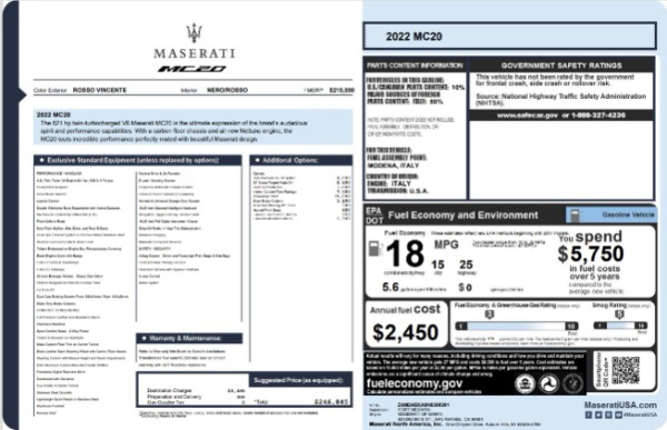 Used 2022 Maserati MC20 for sale $175,900 at Maserati of Westport in Westport CT 06880 24