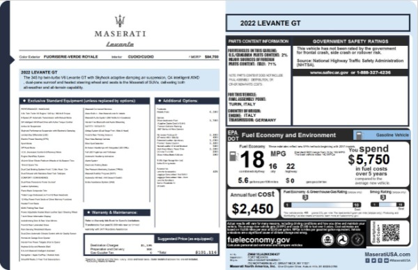Used 2022 Maserati Levante GT for sale $42,900 at Maserati of Westport in Westport CT 06880 24
