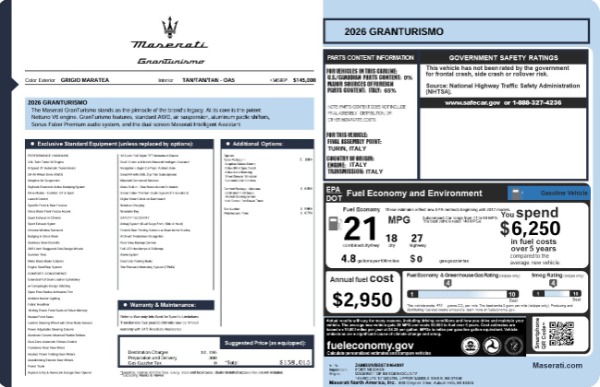 2026 Maserati GranTurismo