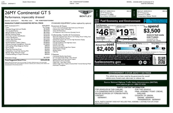 New 2026 Bentley Continental GT for sale $352,635 at Maserati of Westport in Westport CT 06880 24