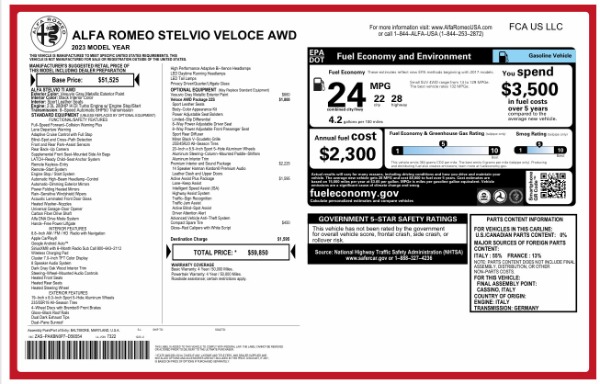 Used 2023 Alfa Romeo Stelvio Veloce for sale $34,900 at Maserati of Westport in Westport CT 06880 25