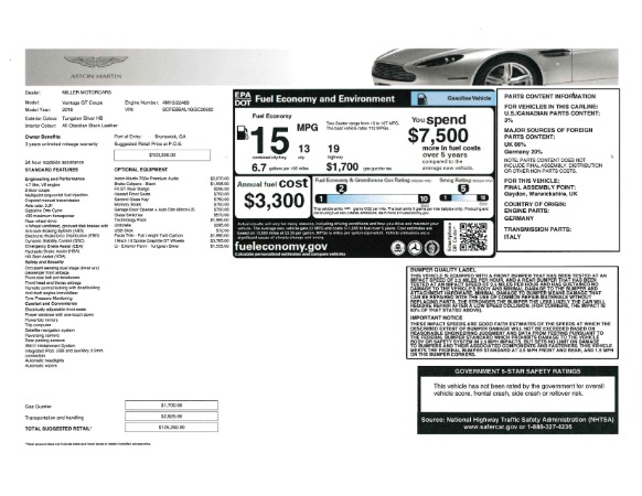 Used 2016 Aston Martin V8 Vantage GT Coupe for sale Sold at Maserati of Westport in Westport CT 06880 18